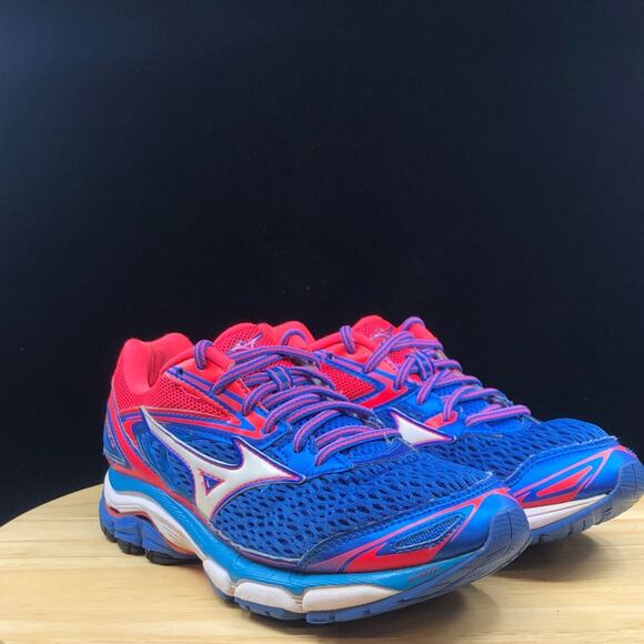 Mizuno Womens Wave Inspire 13 410878 4V13 Blue Pink Running Shoes Size 8 D - Picture 4 of 8